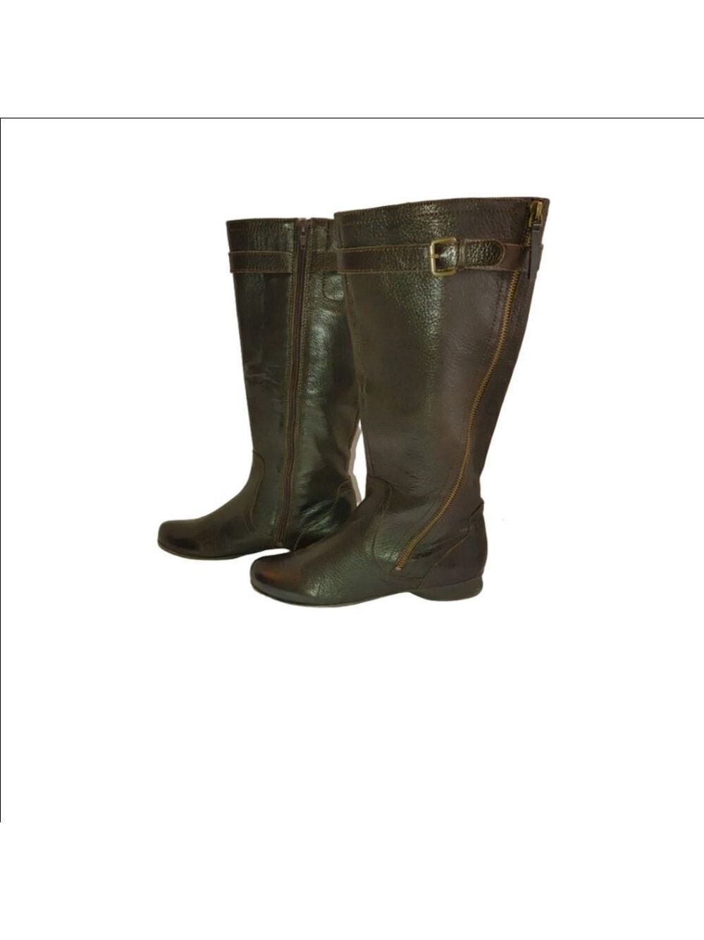 Nine West Timbero Brown Leather Boots Size 7.5M